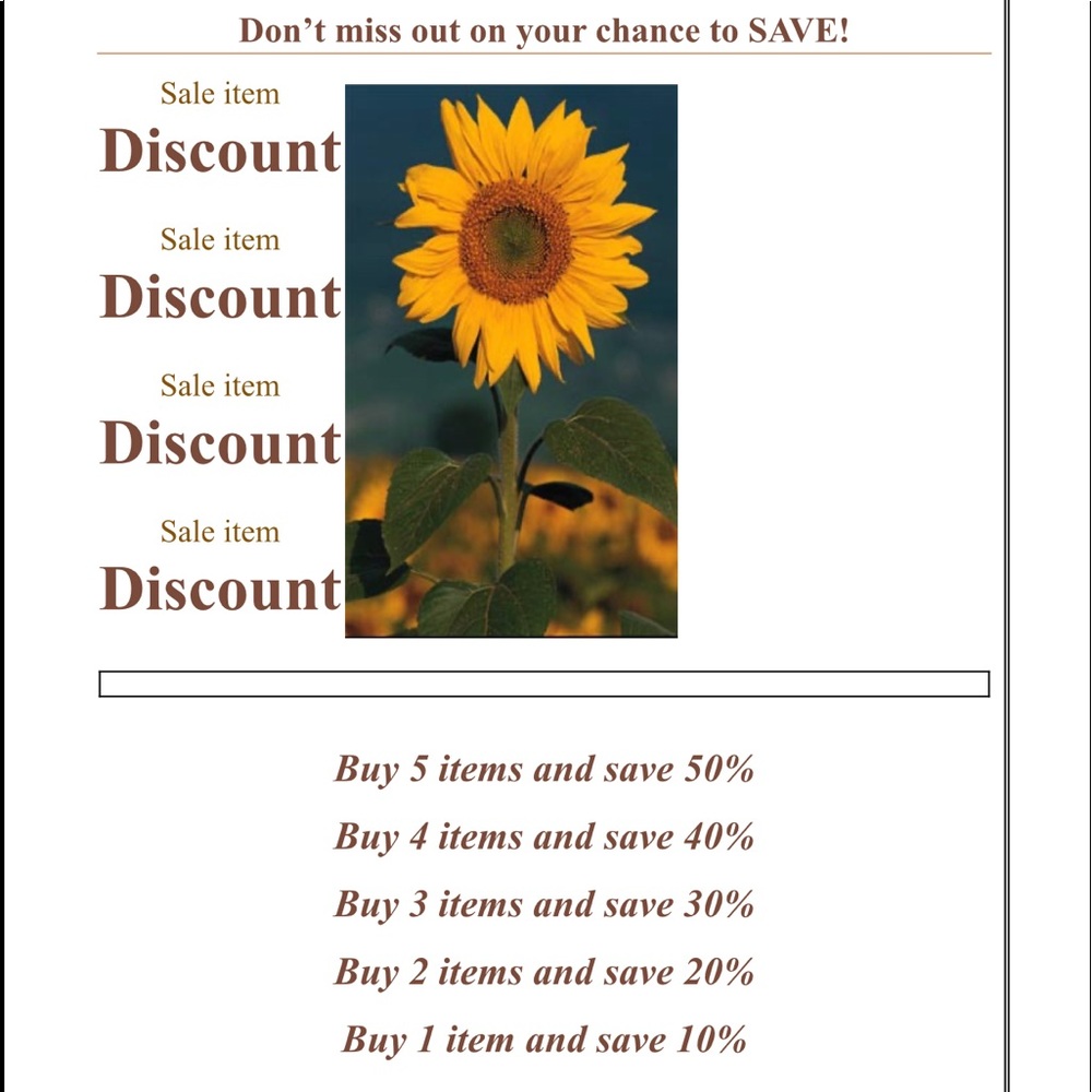 We having a sale til 2/13/20